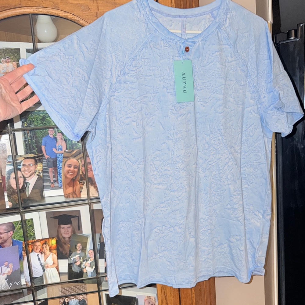 NEW NWT XL Light Blue Textured T-Shirt. MUST BE BUNDLED